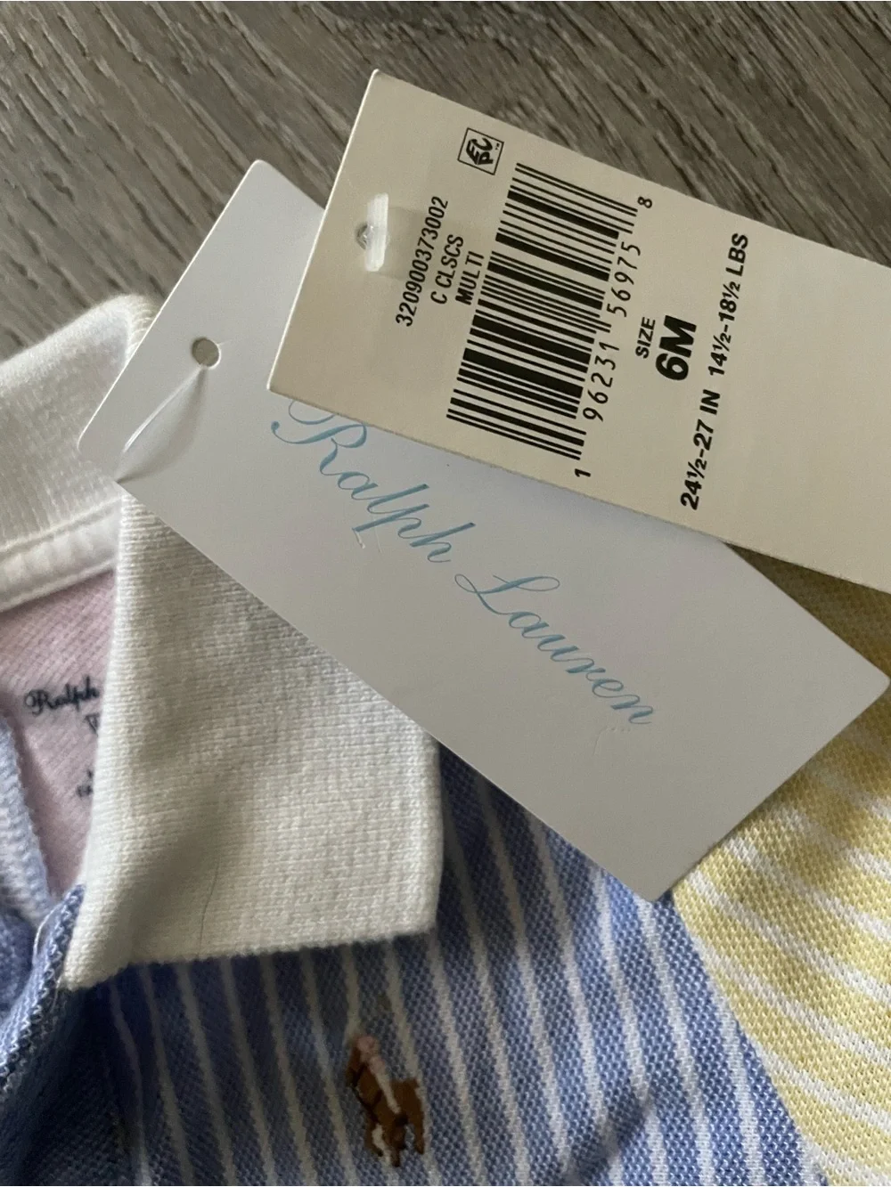 Ralph Lauren Pastel Patchwork Polo Romper - Pink Blue Yellow Green